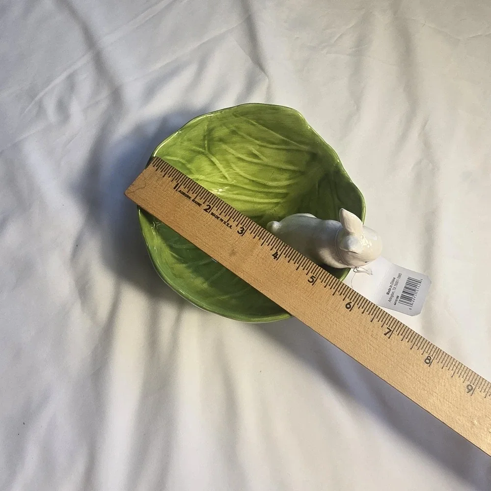 RAZ IMPORTS CARROT PATCH - CABBAGE BUNNY BOWL - 2 1/2